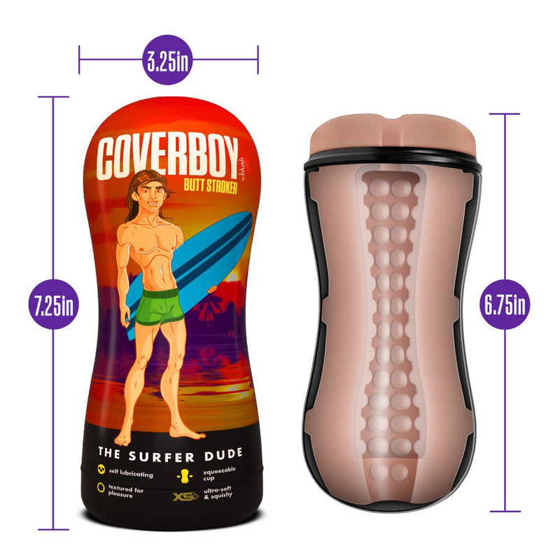 Coverboy The Surfer Dude Self Lubricating Realistic Beige Butt Stroker