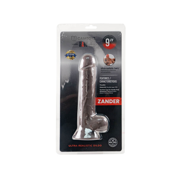 Camtoyz Raw Dildo Ultra Realistic Zander - Brown