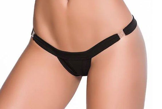 Mapale Low v Clip on Thong - Medium/large - Black