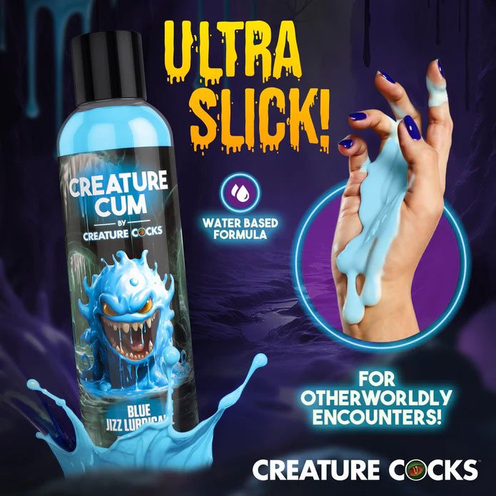 XR Brands Creature Cum Blue Water-Based Lubricant 8oz