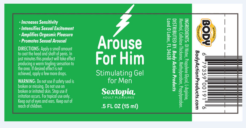Body Action Arouse for Him Stimulating Gel 5 Oz
