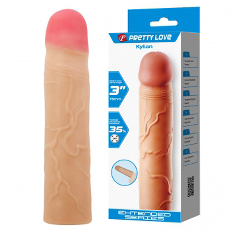 Pretty Love Kylian Extended Penis Sleeve - Light