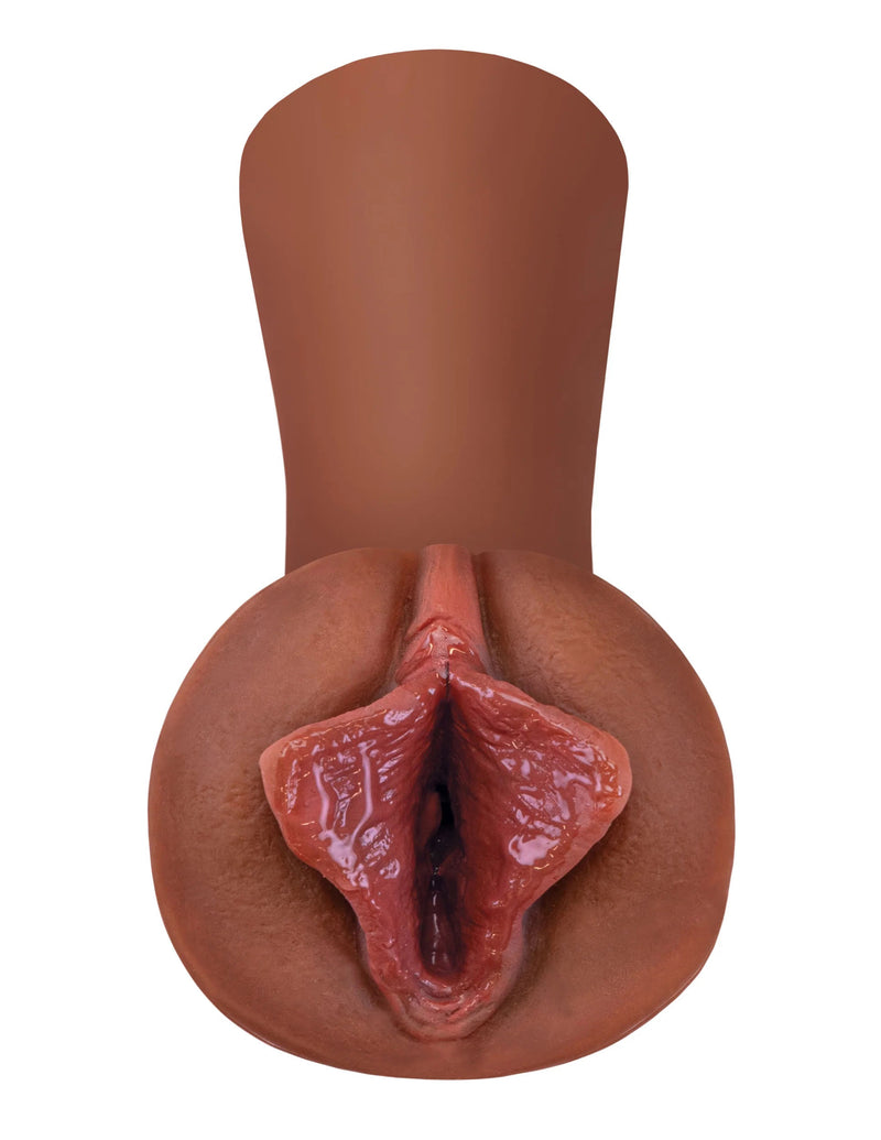 Pipedream Extreme Wet Pussies - Luscious Lips - Brown - Stroker Masturbator - Realistic Pocket Pussy