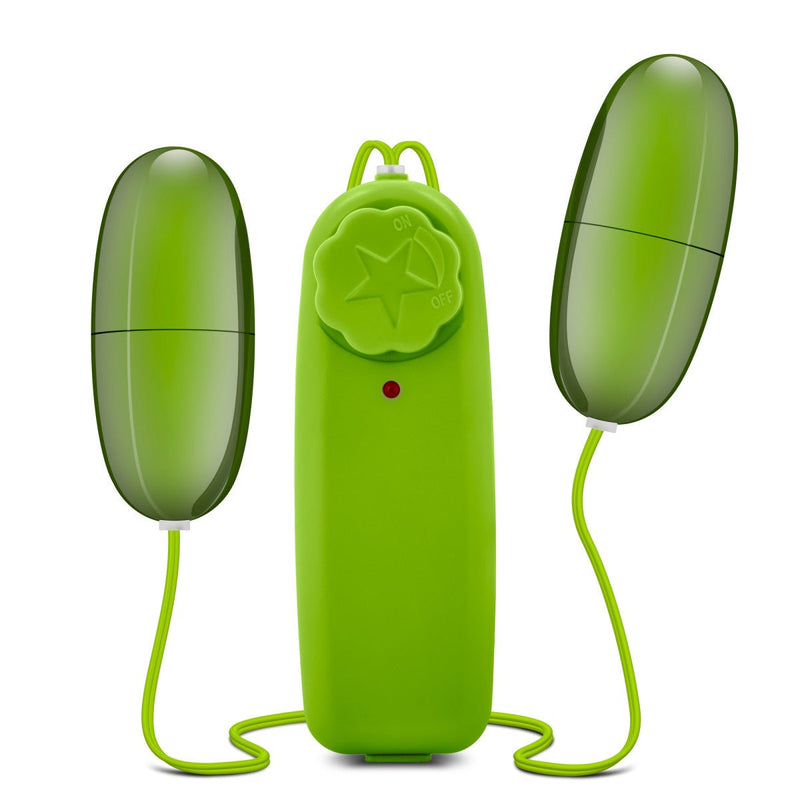 B Yours Double Pop Egg Lime 2-Inch Vibrating Egg