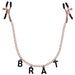 "Brat Charmed Nipple Clamps - Rose Gold SS09847"