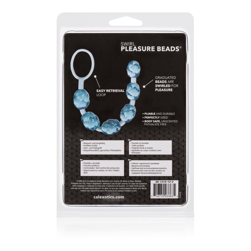 CalExotics Swirl Pleasure Beads - Blue