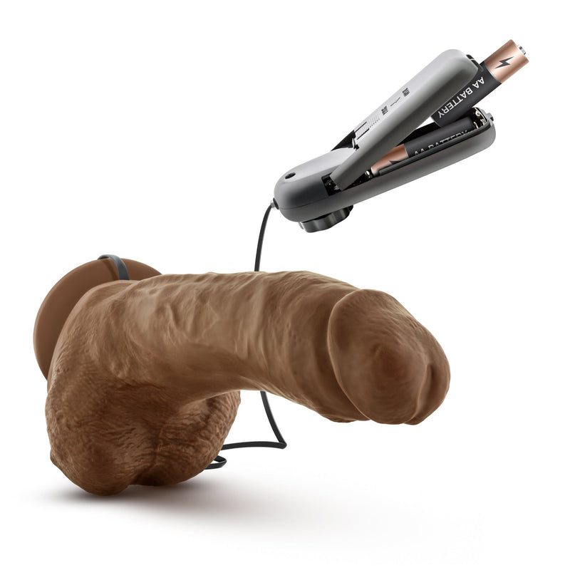 Coverboy The Boxer Realistic Mocha 9-Inch Long Remote Control Vibrating Dildo With Suction Cup Base