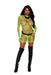 "Long Sleeve Mini Dress - One Size - Neon Green EM-82497GRNOS"