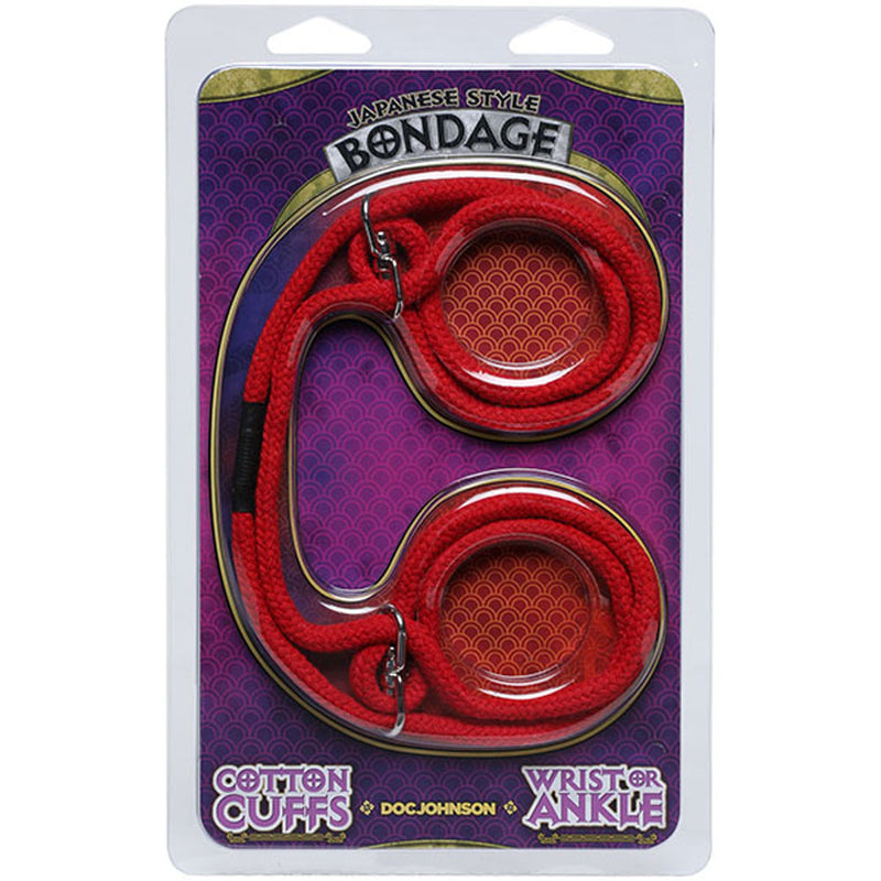Doc Johnson Japanese Style Bondage - Cotton Wrist or Ankle Cotton Cuffs