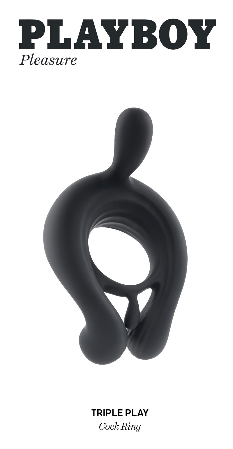 Playboy Pleasure Playboy Pleasure - Triple Play - Cock Ring - Black
