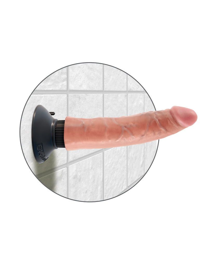 Pipedream King Cock 7-Inch Vibrating Cock - Light