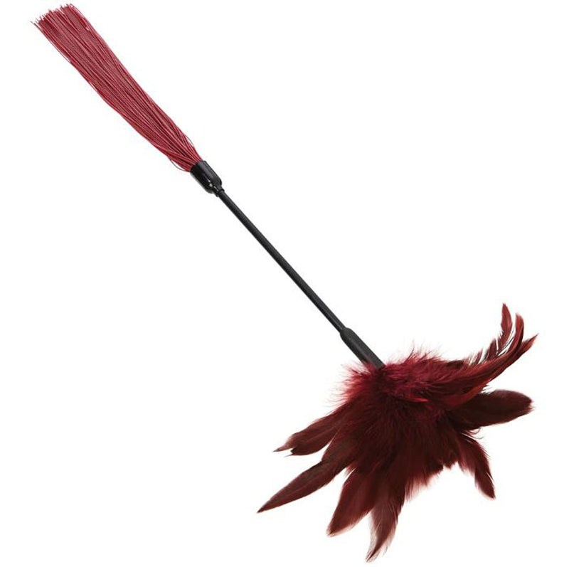 Sportsheets Sex and Mischief Enchanted Feather Tickler - Burgundy