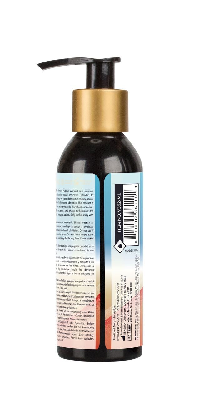 Sensuva Natural Water-Based Personal Lubricant - Strawberry 4 Fl. Oz. (125ml) Bottle