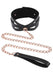 "Brat Collar and Leash - Black / Rose Gold SS09841"