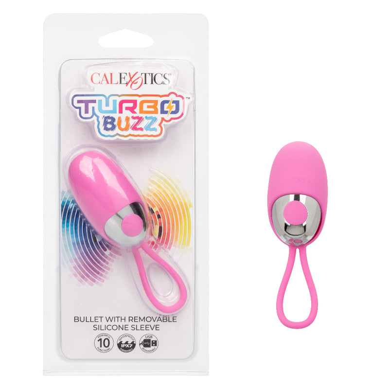 CalExotics Turbo Buzz Bullet With Removable Silicone Sleeve - Pink