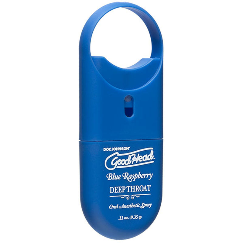 Doc Johnson Goodhead - Deep Throat Spray to-Go - Blue Raspberry - .33 Oz.