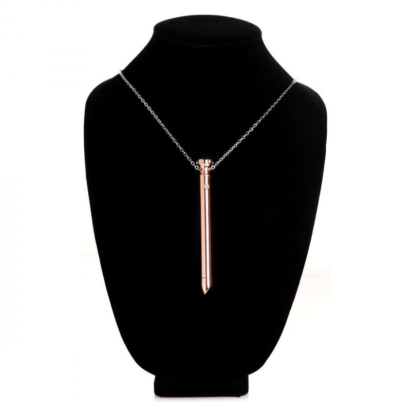 XR Brands 7x Vibrating Necklace - Rose Gold