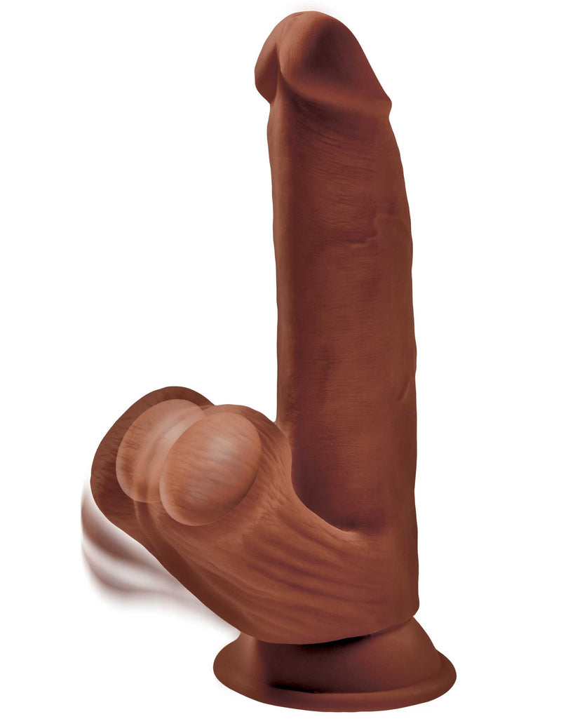Pipedream 8 Inch Triple Density Cock With Swinging Balls - Brown