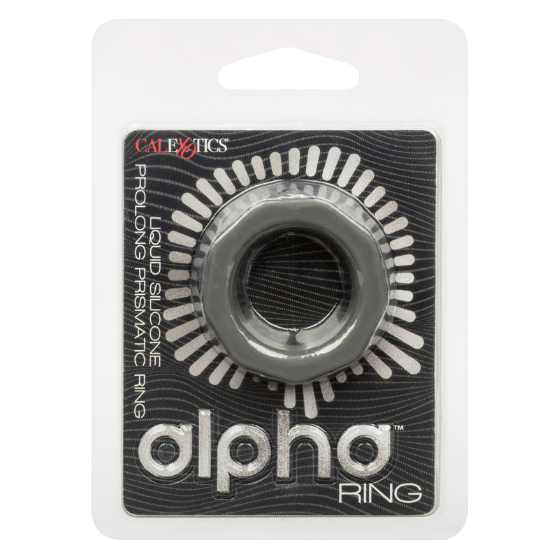 CalExotics Alpha Liquid Silicone Prolong Prismatic Ring - Gray