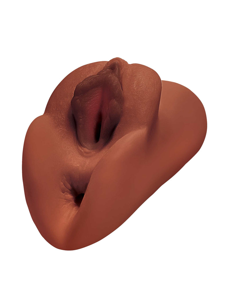 Pipedream Perfect Pussy Double Stroker - Brown - Stroker Masturbator - Realistic Pocket Pussy