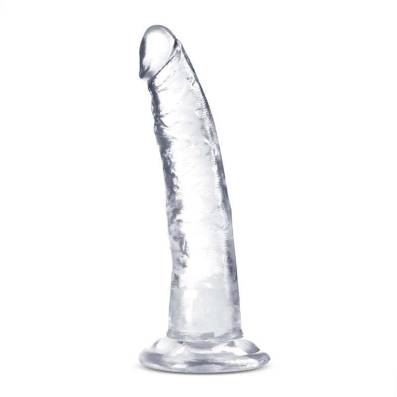 B Yours Plus Lust Thrust Realistic G-Spot Clear 7.5-Inch Long Dildo With Suction Cup Base