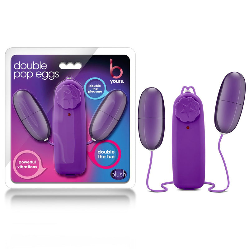 B Yours Double Pop Egg Plum 2-Inch Vibrating Egg