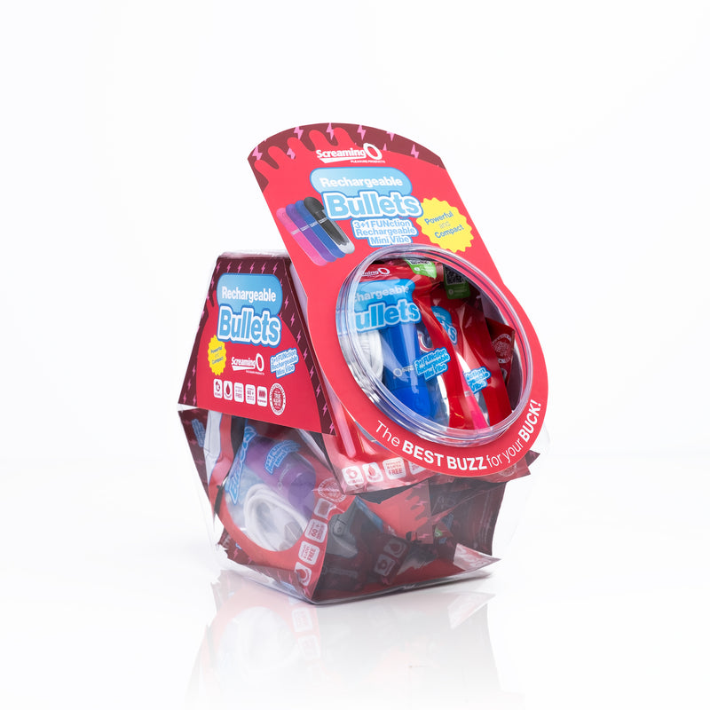 Screaming O Screaming O Rechargeable Bullets in Candy Bowl - Assorted