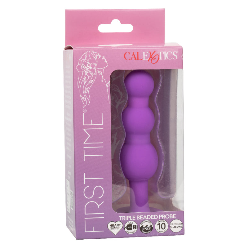 CalExotics First Time Triple Beaded Probe - Purple
