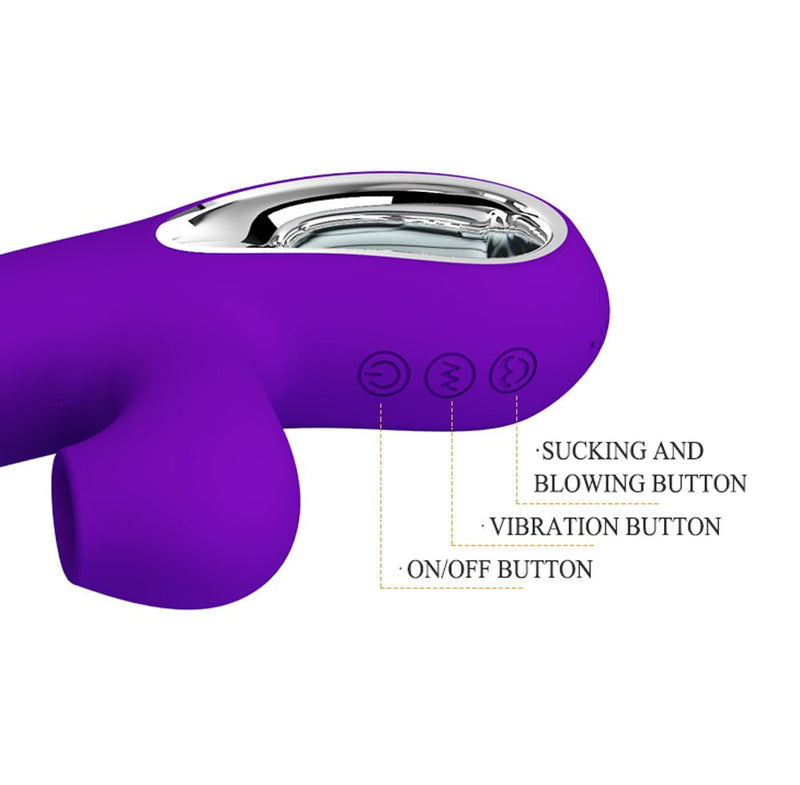 Pretty Love Pretty Love Jersey Sucking and Vibrating Rabbit - Purple