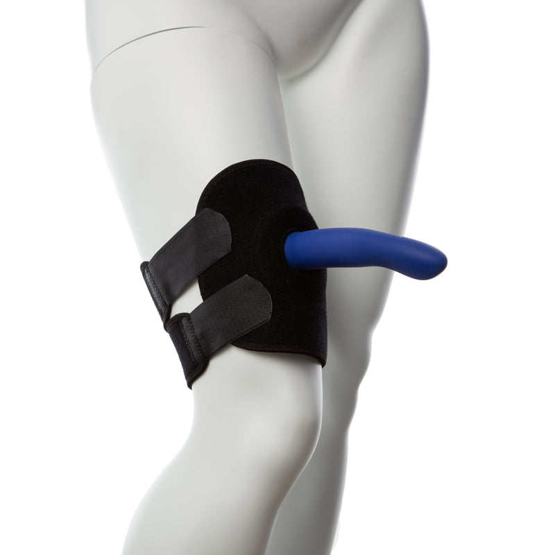 Voodoo Toys Gender Fluid Thigh Rider Strap-on Harness - Small- Large - Black