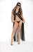 "Long Gown With Eye Mask Set - One Size - Black ES-20154BLKOS"