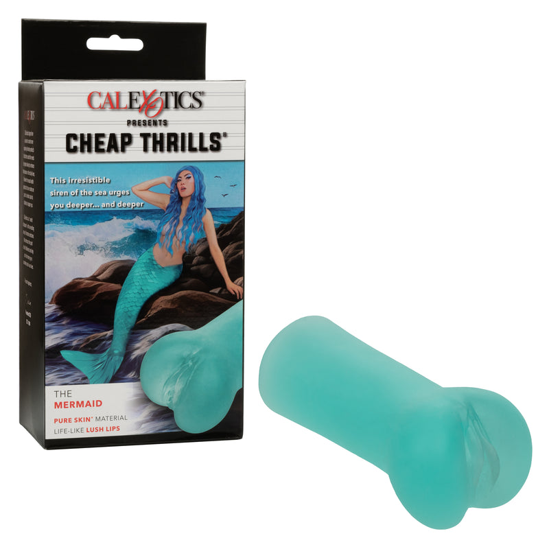 CalExotics Cheap Thrills - The Mermaid - Teal - Stroker Masturbator - Pocket Pussy