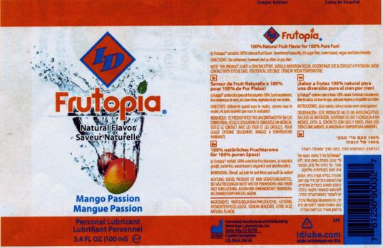 I.D. Lubricants ID Frutopia Natural Flavor - Mango Passion 3.4 Oz