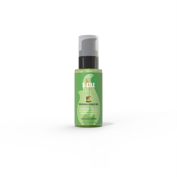Sensuva Sizzle Lips Caramel Apple 2oz Edible Warming Massage Gel