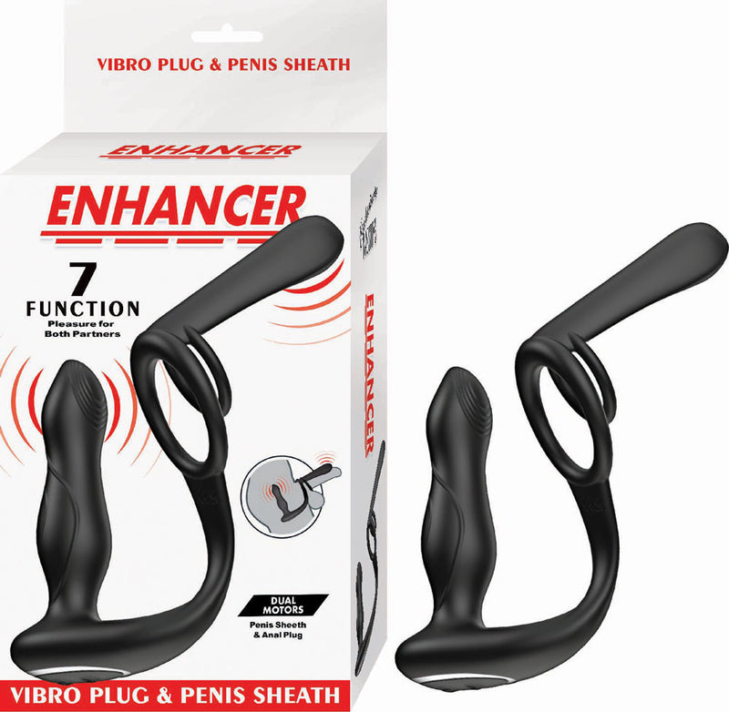 Nasstoys Enhancer Vibro Plug and Penis Sheath - Black