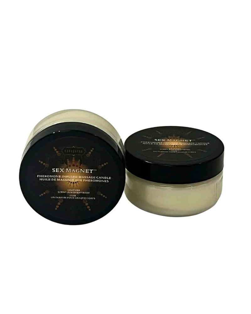 Kama Sutra Leather Pheromone Massage Candle 1.7oz