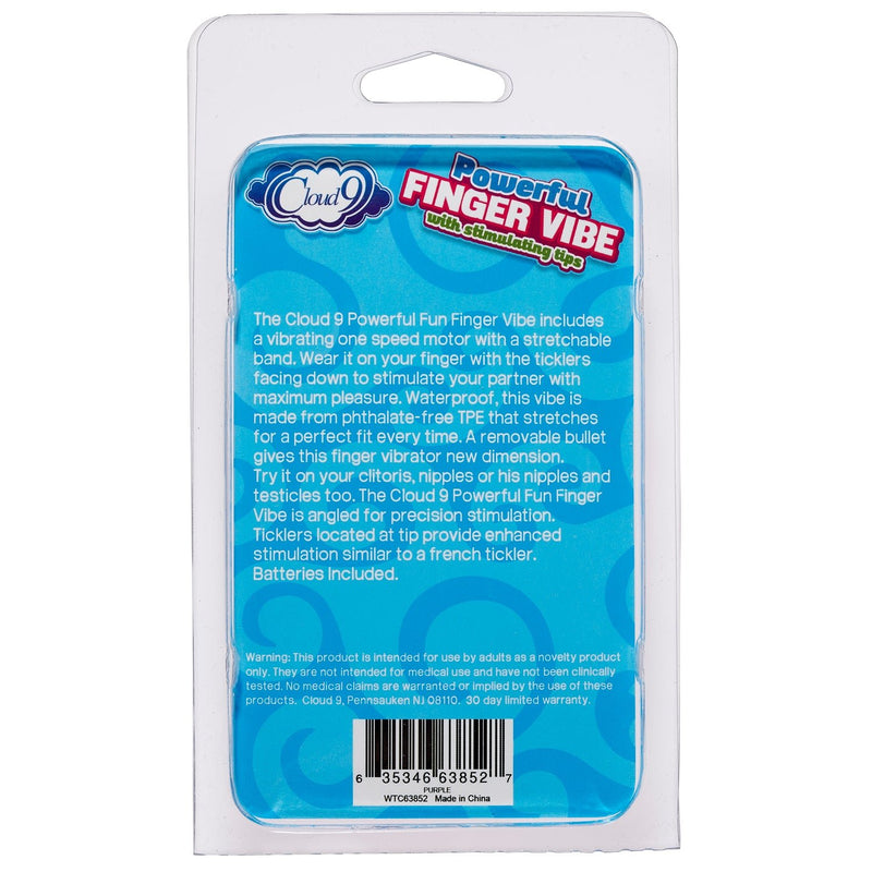 Cloud 9 Novelties Finger Vibe W/stimulating Tips Purple