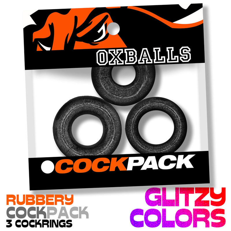 Oxballs Cockpack Multi Design 3 Pack - Black Mica