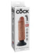 King Cock 6" Vibrating Cock - Tan | AdultSex.Toys