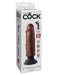 King Cock 6" Vibrating Cock - Brown | AdultSex.Toys