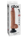 King Cock 10" Vibrating Cock with Balls - Tan | AdultSex.Toys