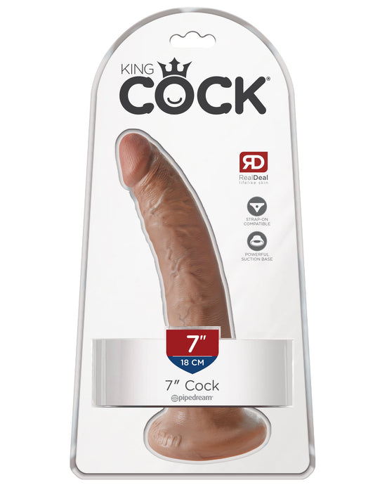 King Cock 7" Cock - Tan | AdultSex.Toys