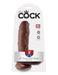 King Cock 8" Cock with Balls - Brown | AdultSex.Toys