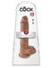 King Cock 10" Cock with Balls - Tan | AdultSex.Toys