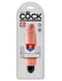 King Cock 6" Vibrating Stiffy - Light | AdultSex.Toys