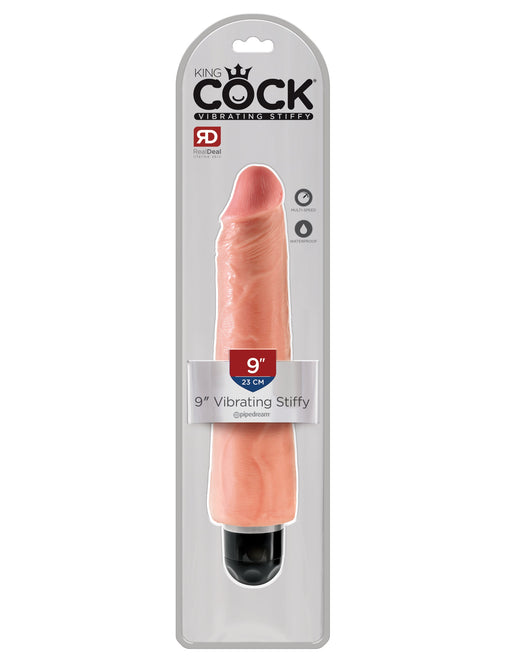 King Cock 9" Vibrating Stiffy - Light | AdultSex.Toys