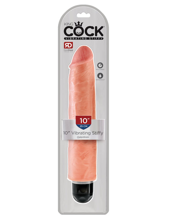 King Cock 10" Vibrating Stiffy - Light
 | AdultSex.Toys