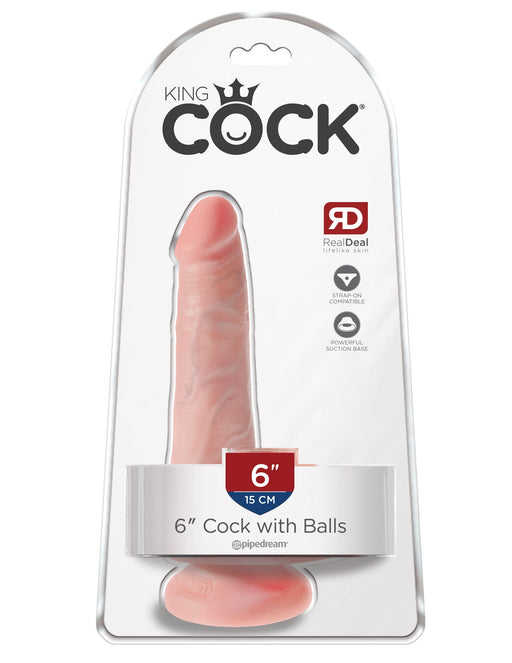 King Cock 6" Cock with Balls - Light | AdultSex.Toys