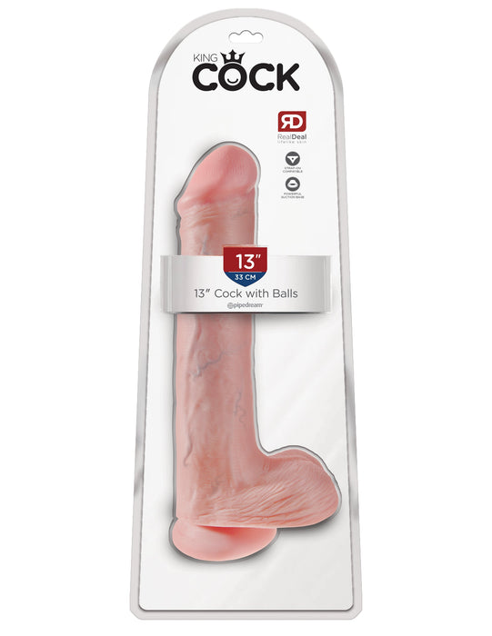 King Cock 13" Cock with Balls - Light | AdultSex.Toys