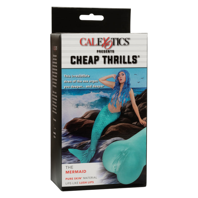 CalExotics Cheap Thrills - The Mermaid - Teal - Stroker Masturbator - Pocket Pussy